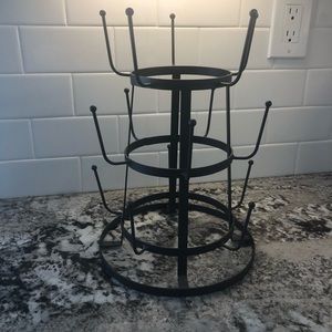 Farmhouse style metal mug stand or drying rack